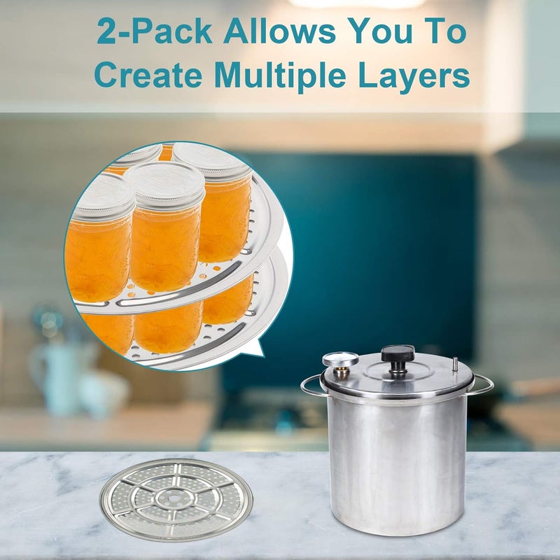 FONLLAM 2Pack Stainless Steel Canner Rack - 11-Inch Pressure Cooker Rack for Pressure Canner - Compatible with Presto, All-American and More - Image 3